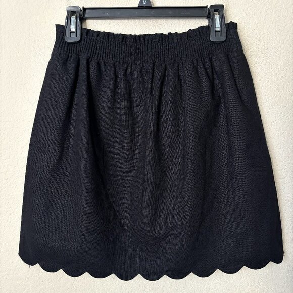 J. Crew Linen Cotton Blend Scalloped Hem Sidewalk Skirt NEW - Picture 2 of 11